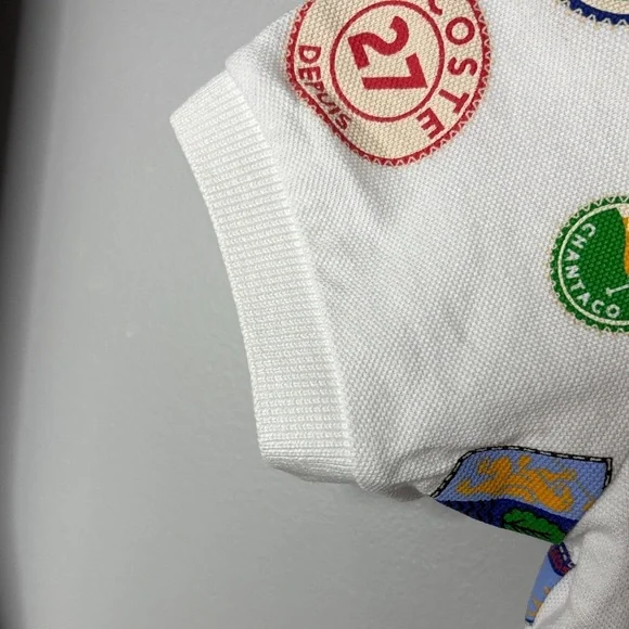 Lacoste Kids Polo Shirt - White with Colorful Graphics - Picture 3 of 5